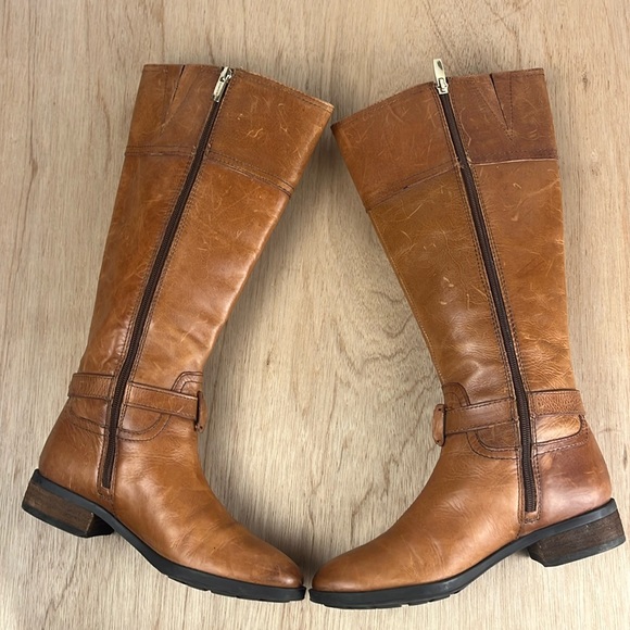 Vince Camuto VC-Phillie Distressed Tall Riding Boot Women’s Size 6M Tan Leather - Picture 6 of 11